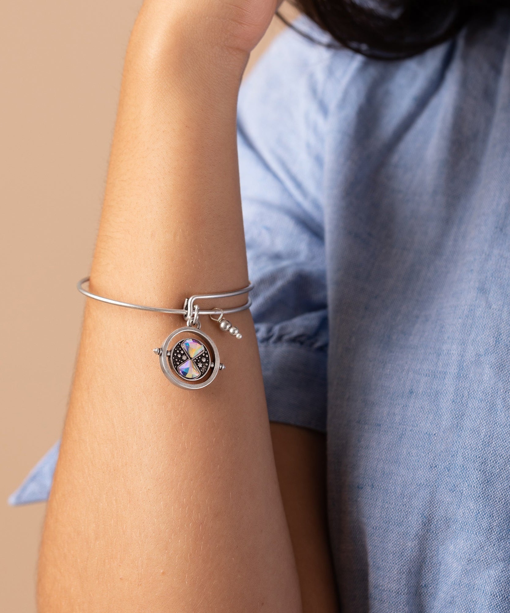 Harry Potter™ Time Turner Spinner Charm Bangle