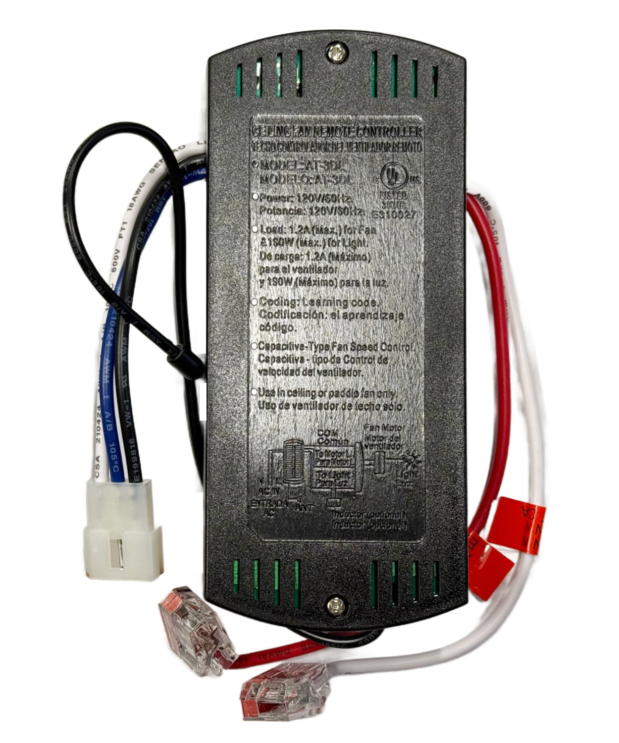 Harbor Breeze AT3DL 3-Speed Ceiling Fan Receiver -AT-3DL