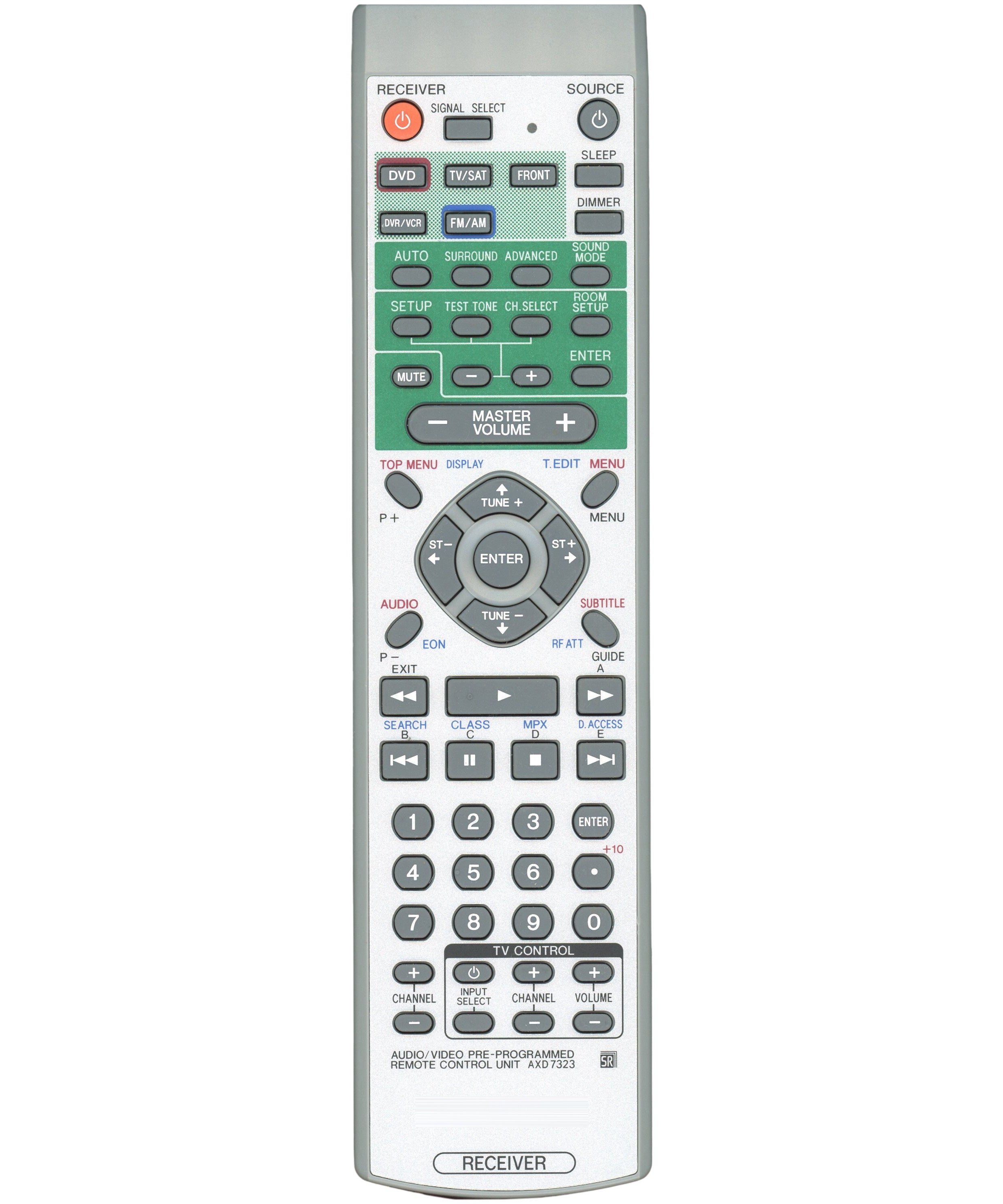 Pioneer AXD7323 Audio Video Multi Channel Receiver Remote Control - AXD7323