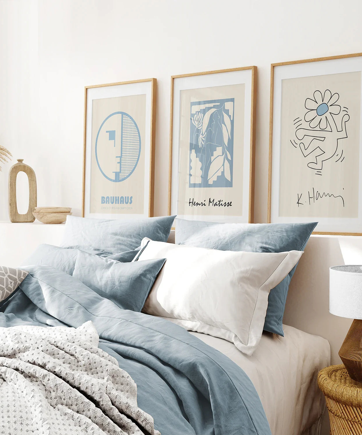 3er Set Bauhaus & Matisse Drucke. Tanzende Blume, Abstrakt