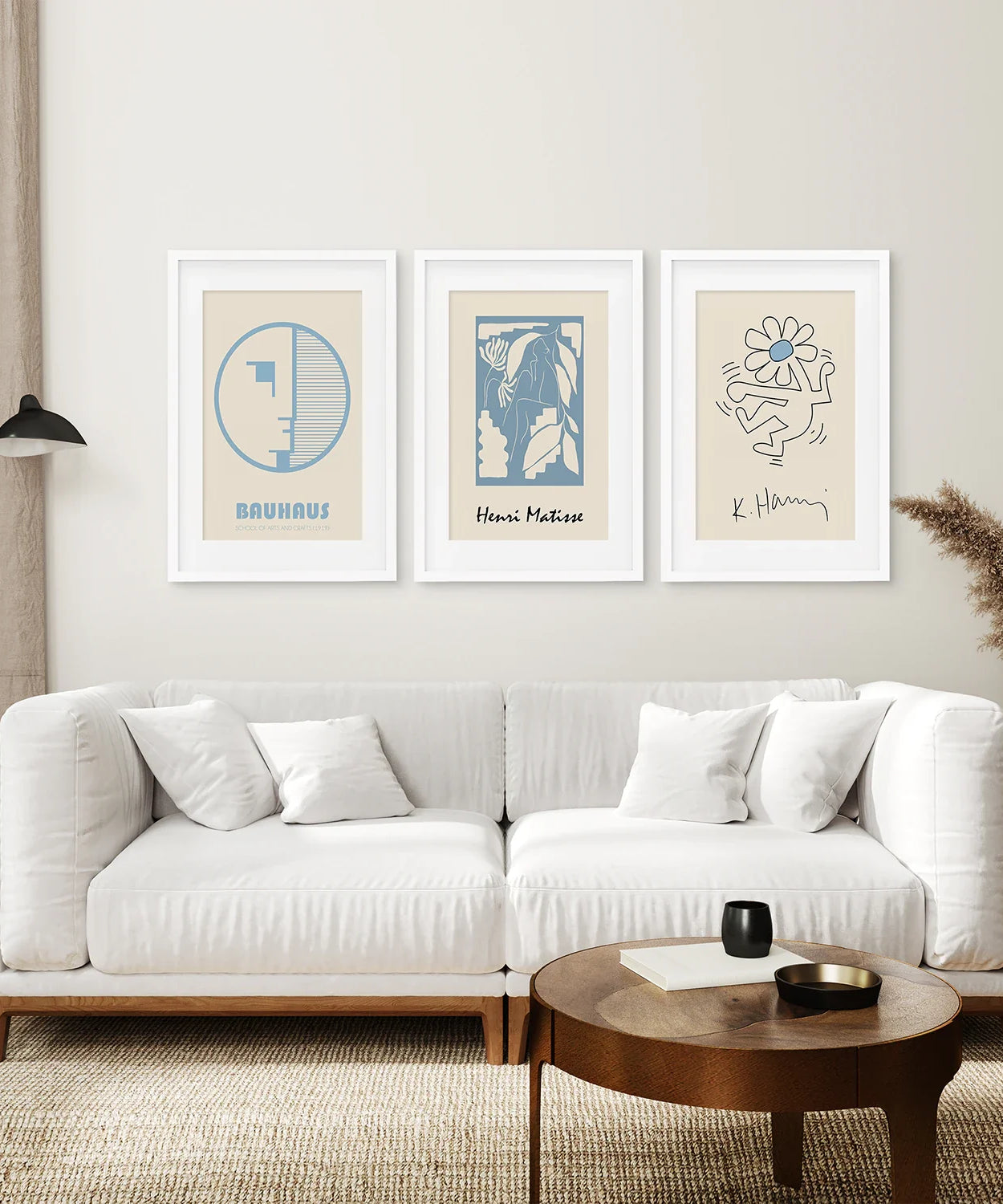 3er Set Bauhaus & Matisse Drucke. Tanzende Blume, Abstrakt