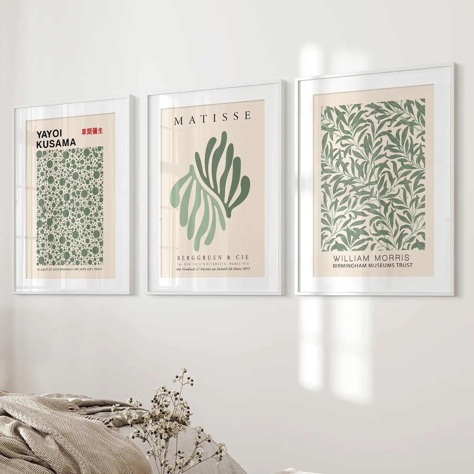 William Morris Salbeigrün Botanisches Poster-Set