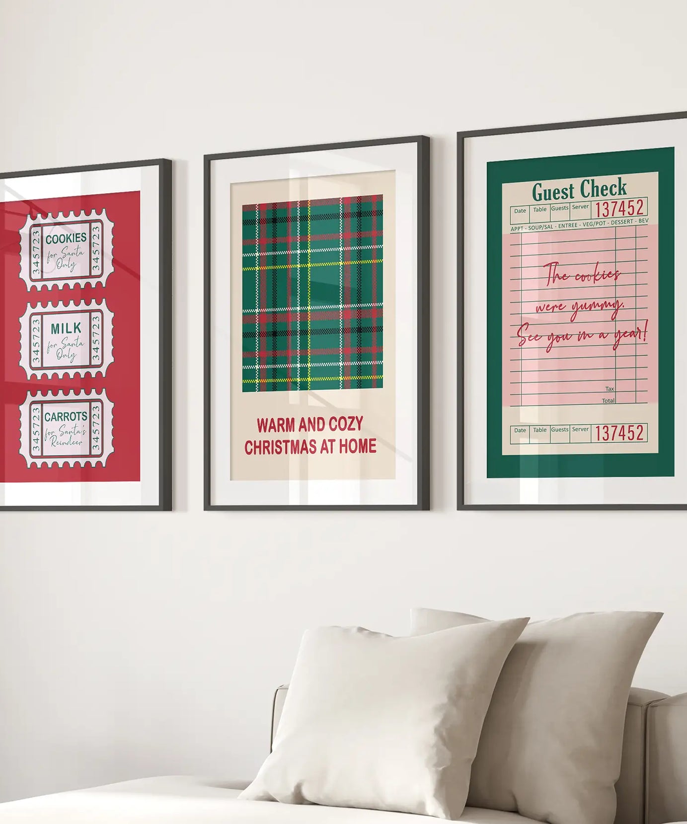 Gemütliche saisonale Weihnachtsdekor-Wandkunstposter