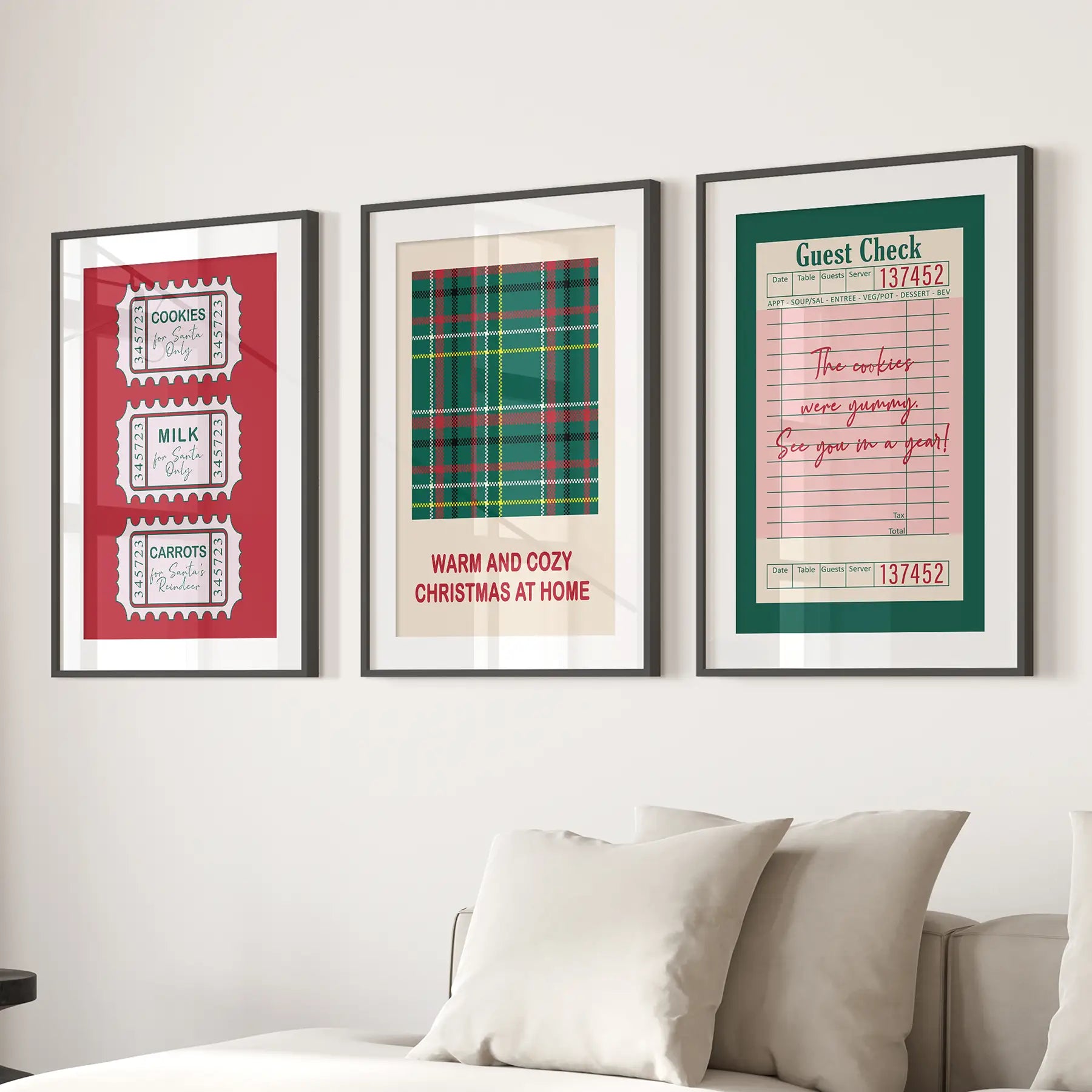 Gemütliche saisonale Weihnachtsdekor-Wandkunstposter