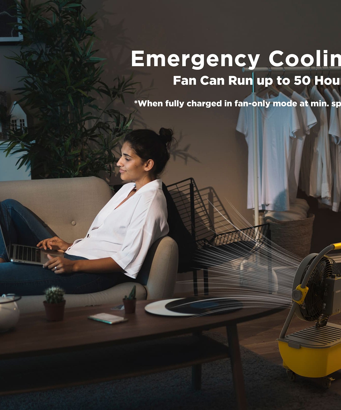 (Open Box) AirSupply MS12 Portable Mist Fan, 19,200mAh Battery & 2.9-Gallon Tank