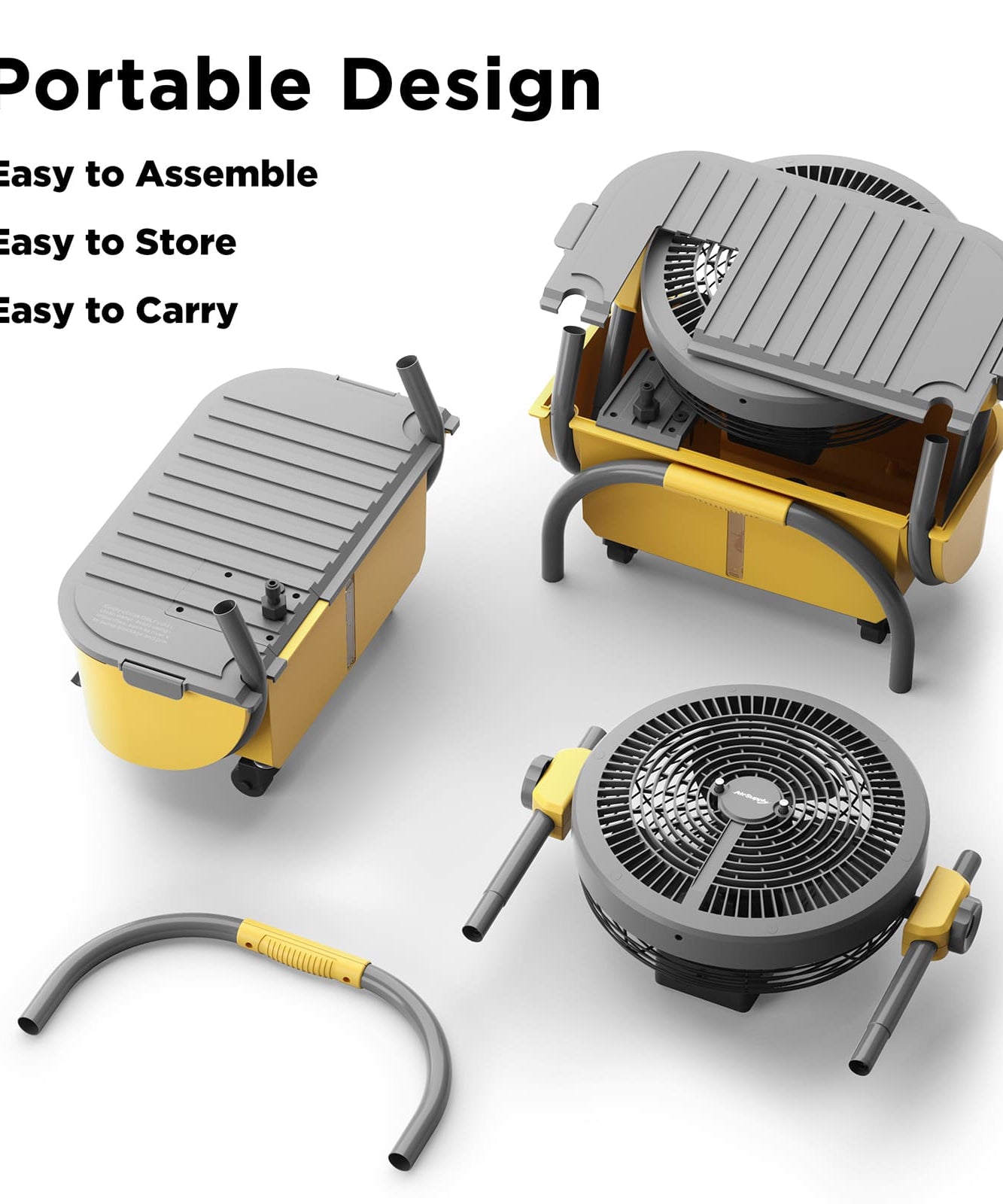 (Open Box) AirSupply MS12 Portable Mist Fan, 19,200mAh Battery & 2.9-Gallon Tank
