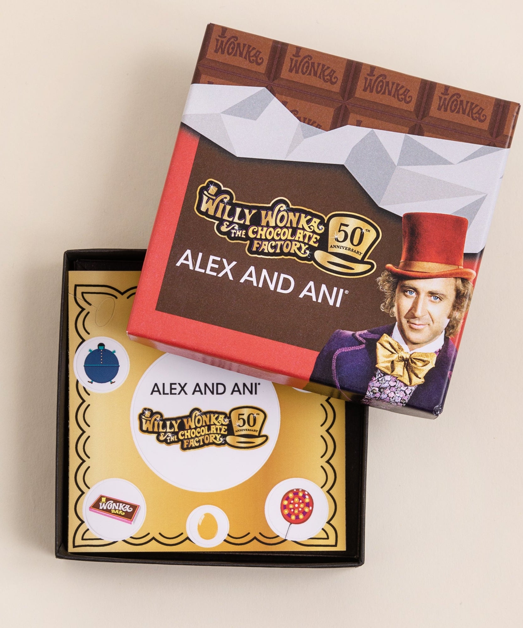 Willy Wonka Chocolate Factory' Beaded Charm Bangle