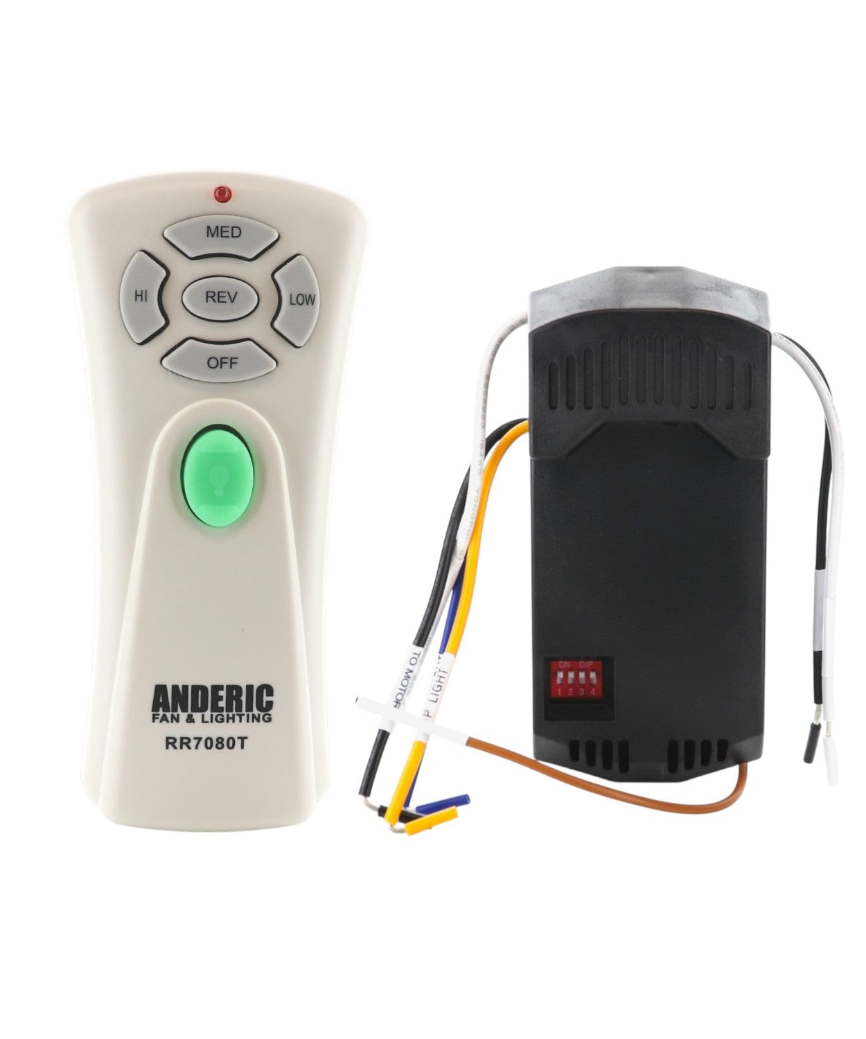 Anderic WindwardIIIKit Ceiling Fan Remote Control Kit for Hampton Bay Windward III | RR7080T-UC7067GMRX-KIT