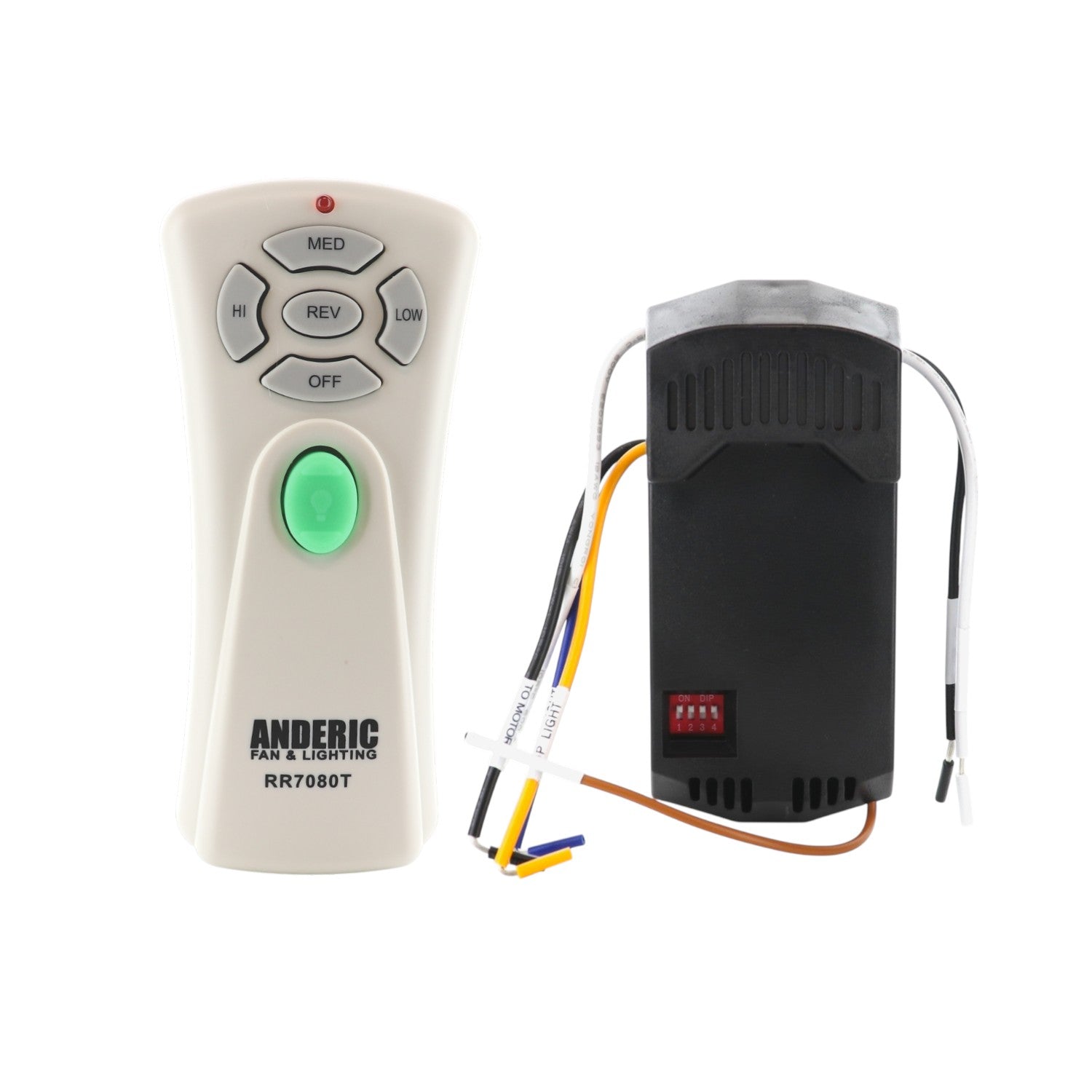 Anderic WindwardIIIKit Ceiling Fan Remote Control Kit for Hampton Bay Windward III | RR7080T-UC7067GMRX-KIT