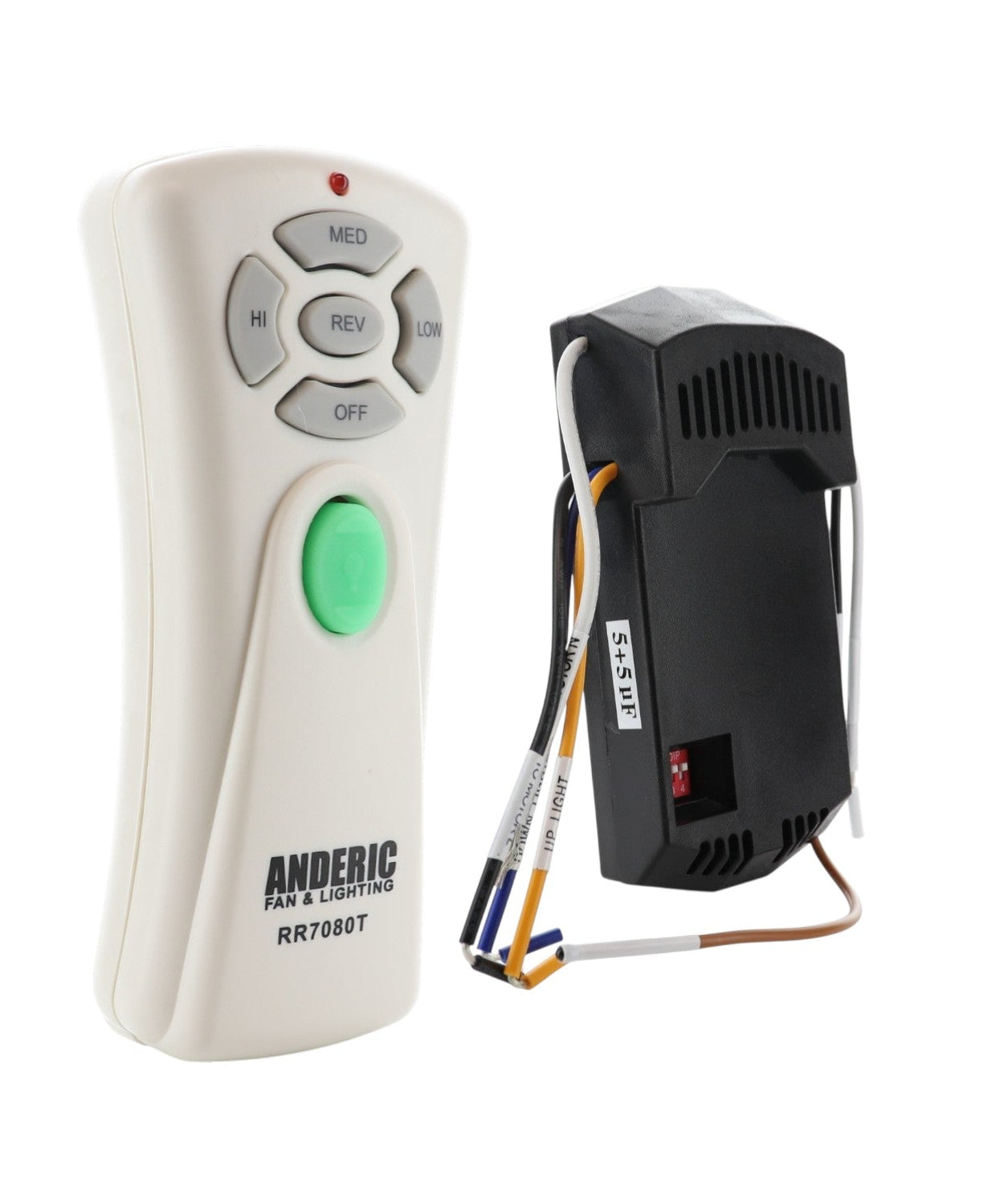 Anderic WindwardIIIKit Ceiling Fan Remote Control Kit for Hampton Bay Windward III | RR7080T-UC7067GMRX-KIT
