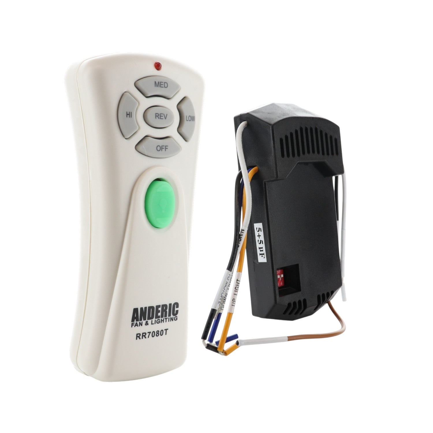 Anderic WindwardIIIKit Ceiling Fan Remote Control Kit for Hampton Bay Windward III | RR7080T-UC7067GMRX-KIT