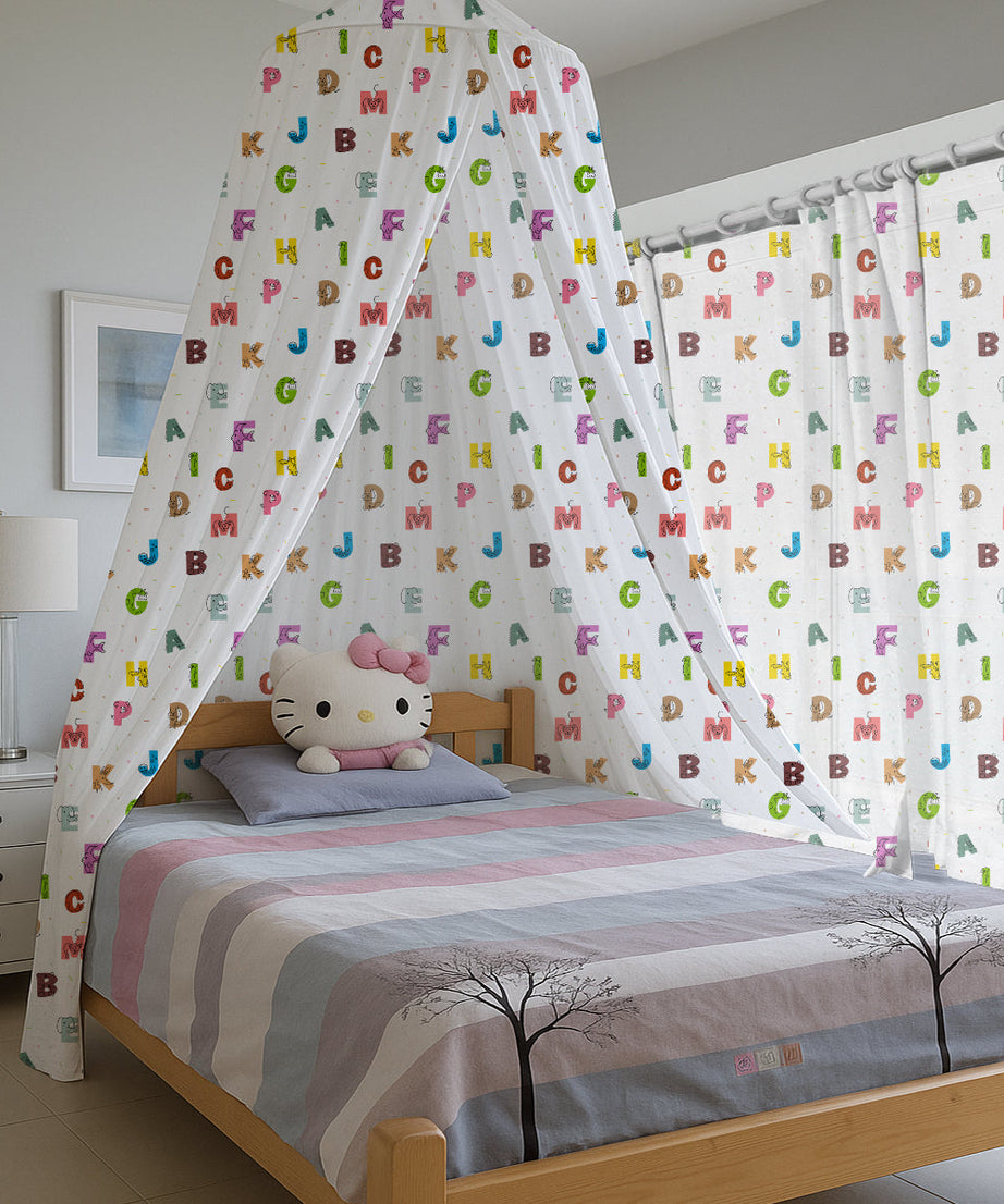 Animal-Alphabet Printed Canopy