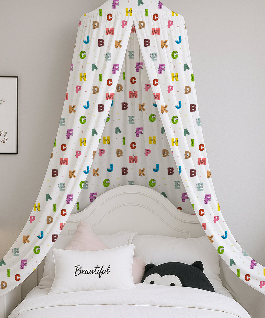 Animal-Alphabet Printed Canopy