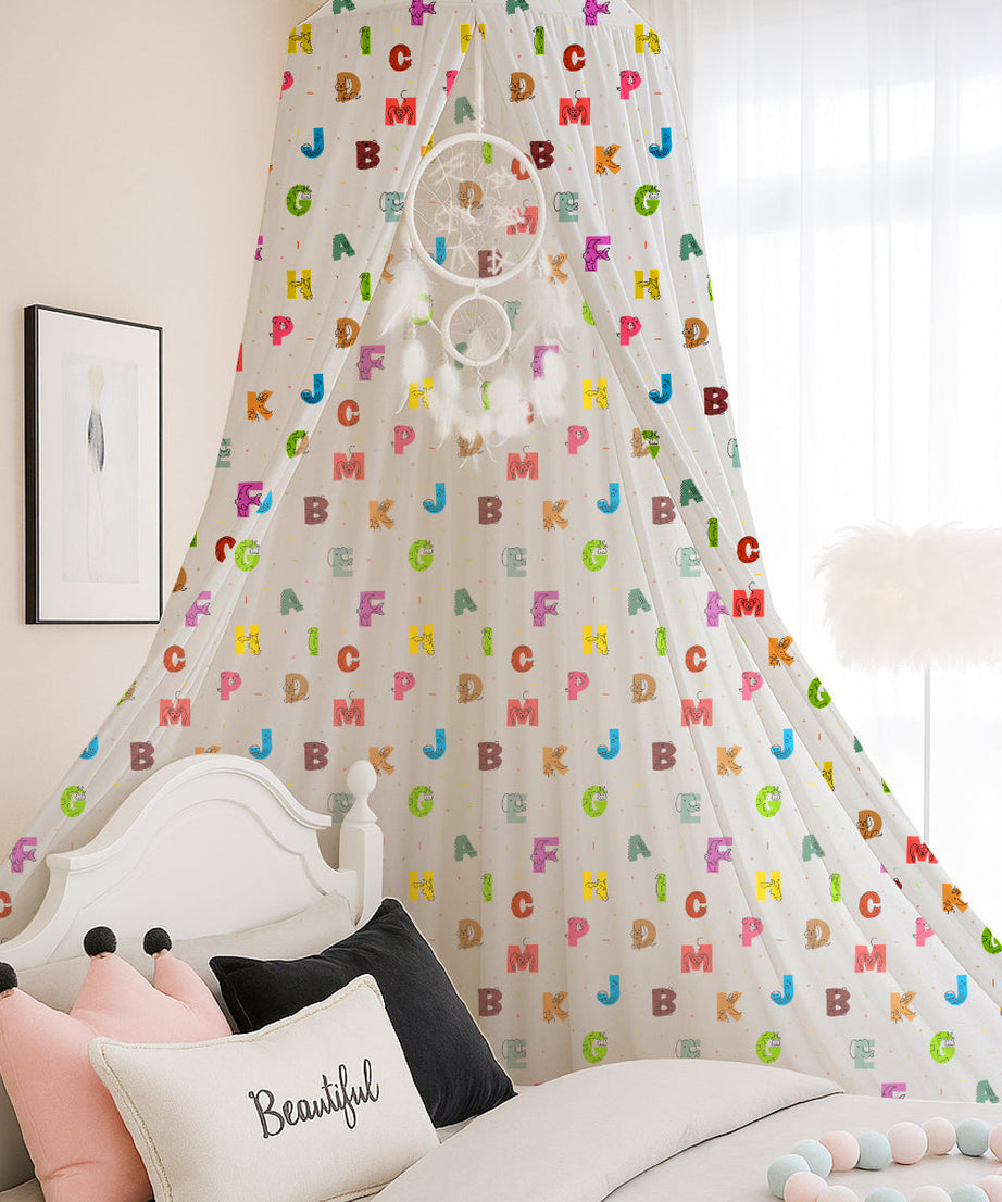 Animal-Alphabet Printed Canopy