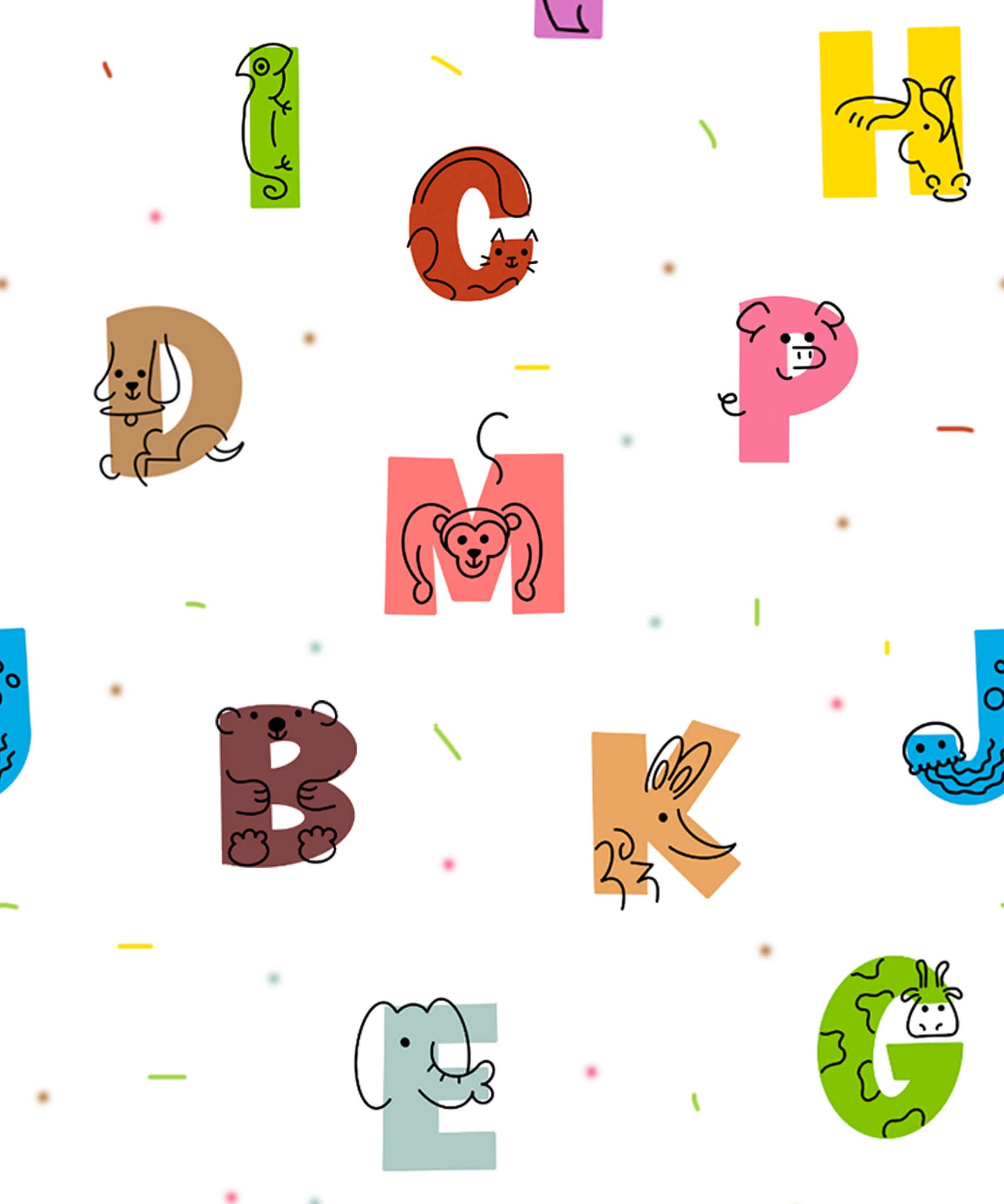 Animal-Alphabet Printed Canopy