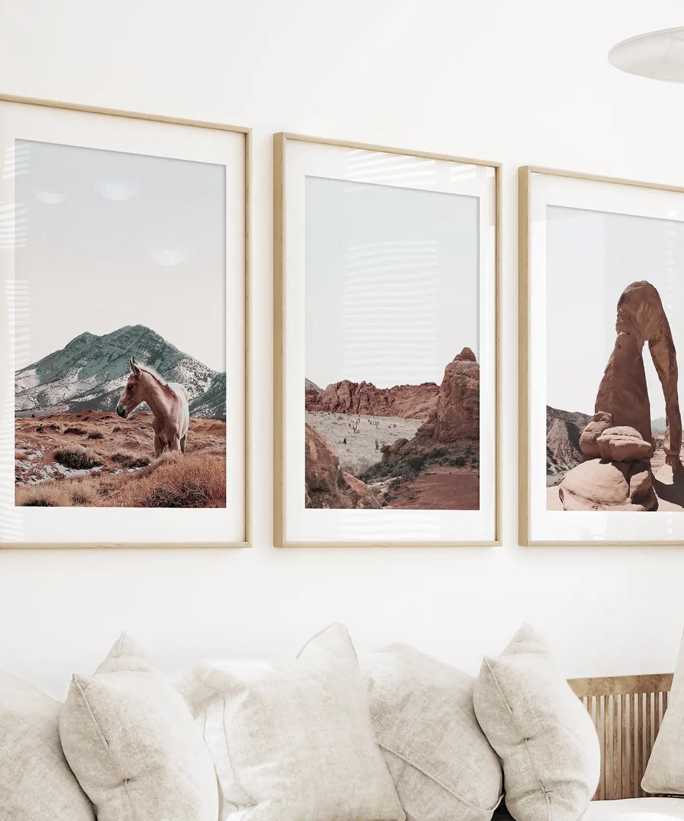 Arches National Park Wall Art Set. Horse in the Desert
