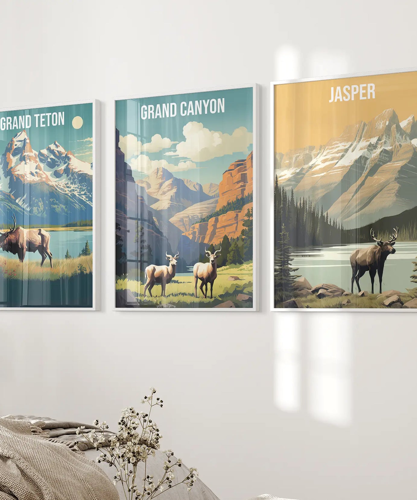 Grand Canyon, Jasper, Grand Teton. Nationalpark-Wandbilder