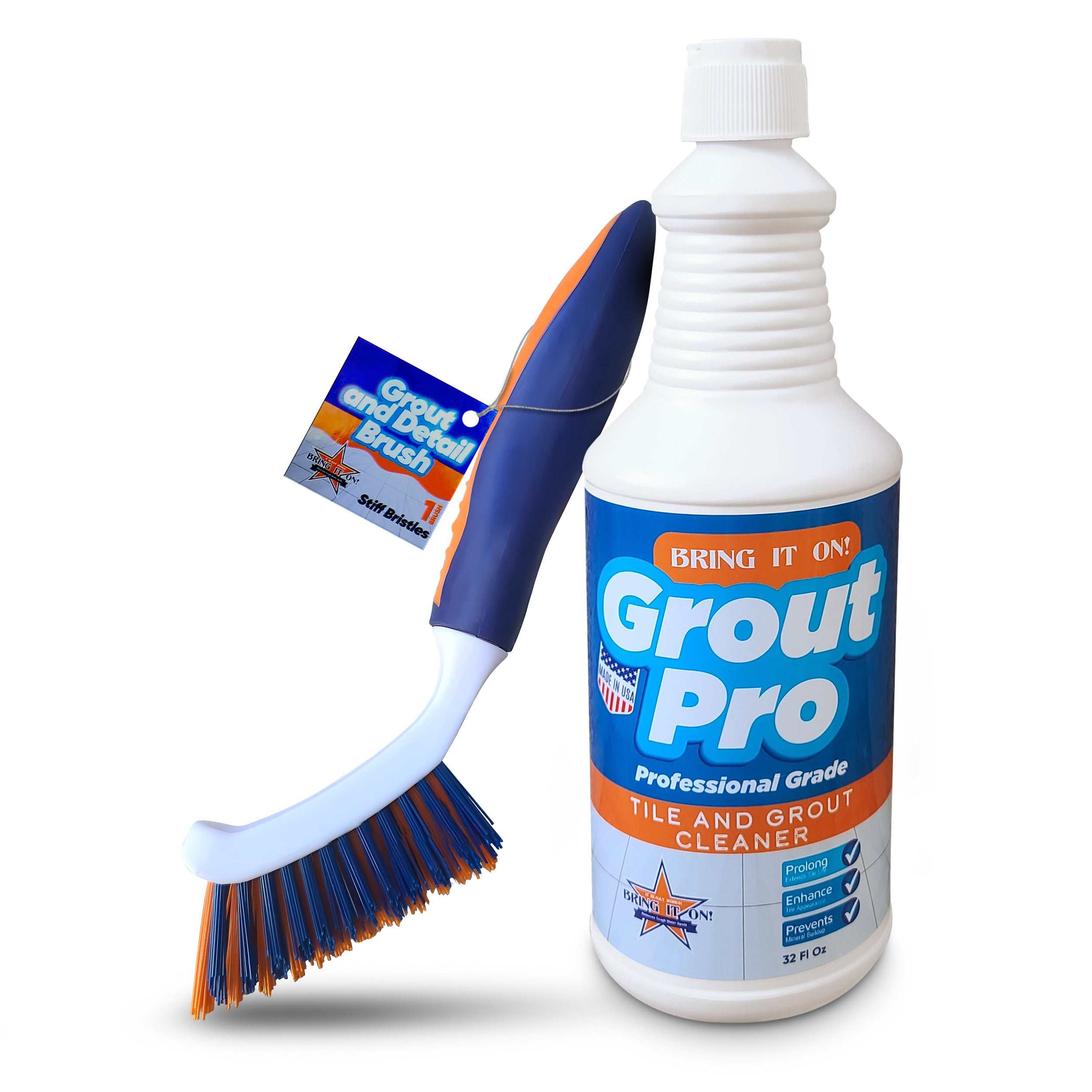 Bring It On Fugenreiniger Pro mit Fugenreinigungsbürste – 946 ml