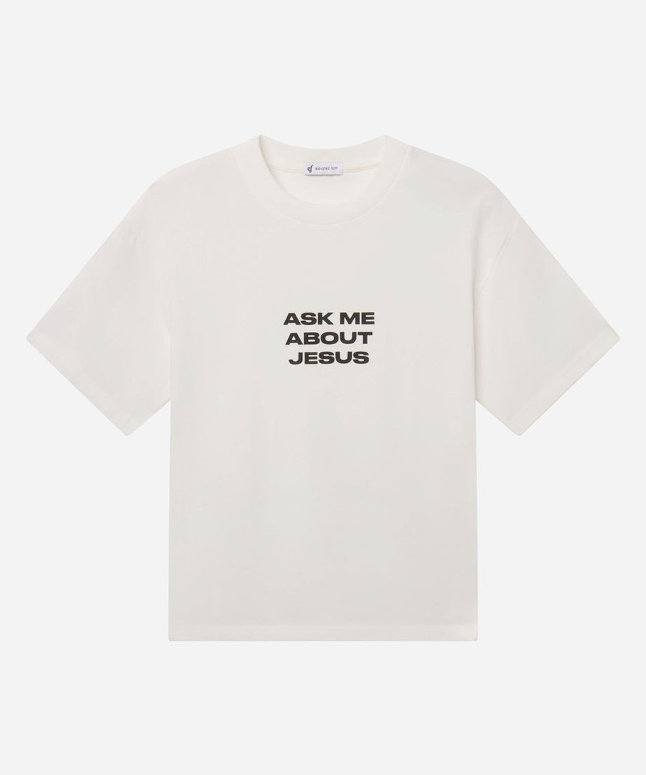 Ask Me About Jesus Heavyweight Tee