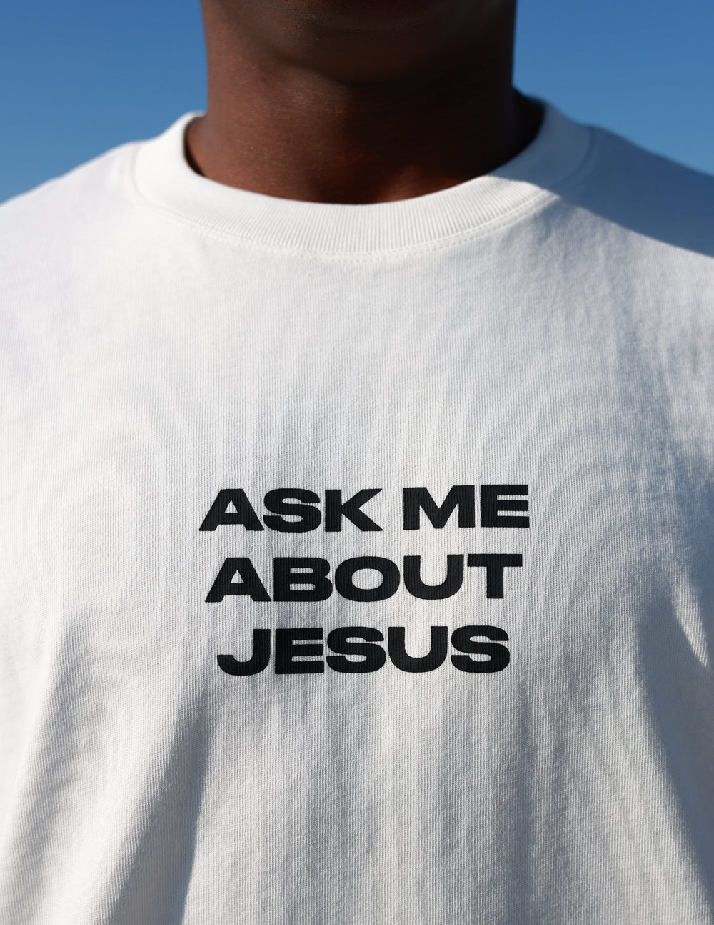 Ask Me About Jesus Heavyweight Tee