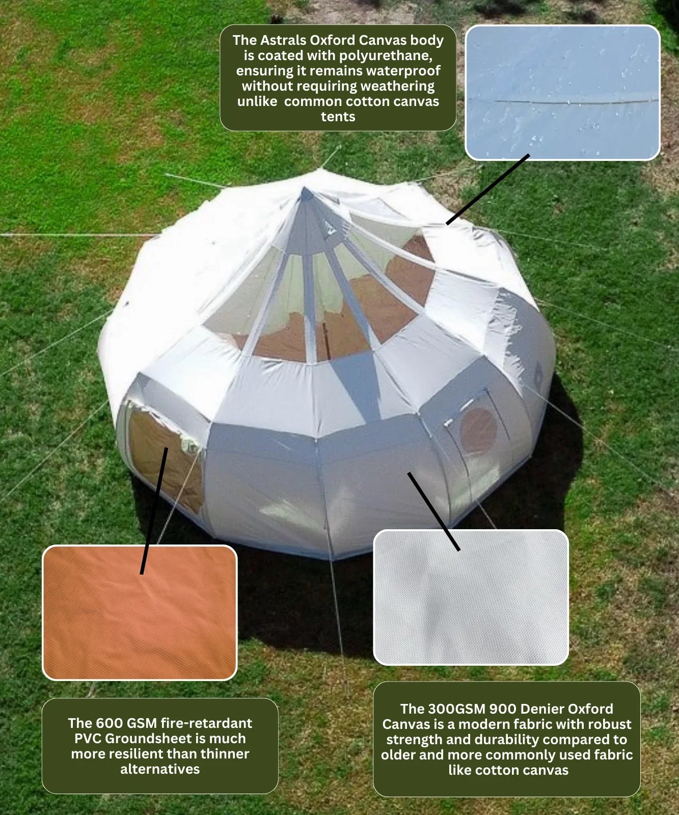 Astral Glamping Tent | 3 Sizes | 13, 16, 20-Foot