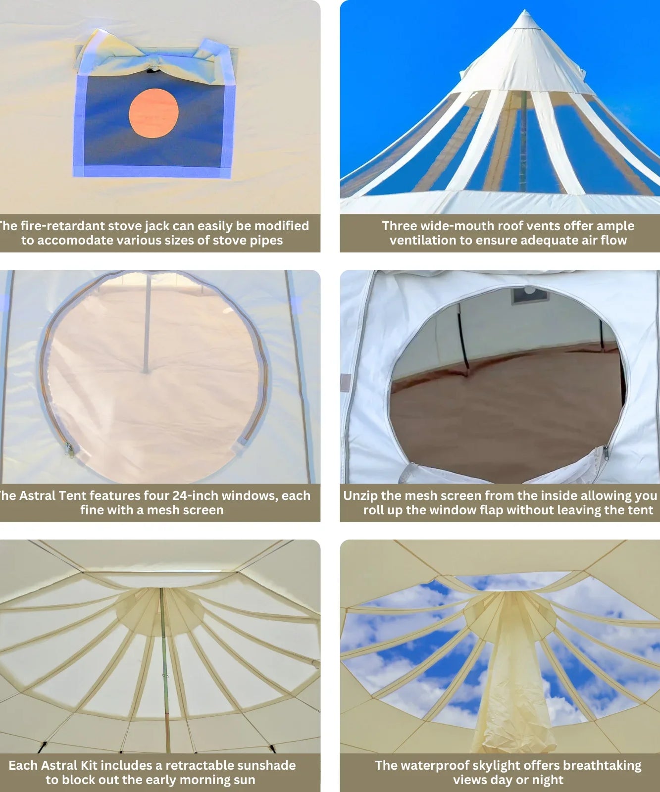 Astral Glamping Tent | 3 Sizes | 13, 16, 20-Foot