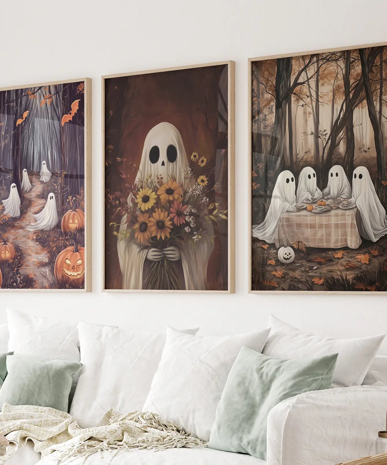 Bezaubernde und gruselige Kunst für das Herbstposter