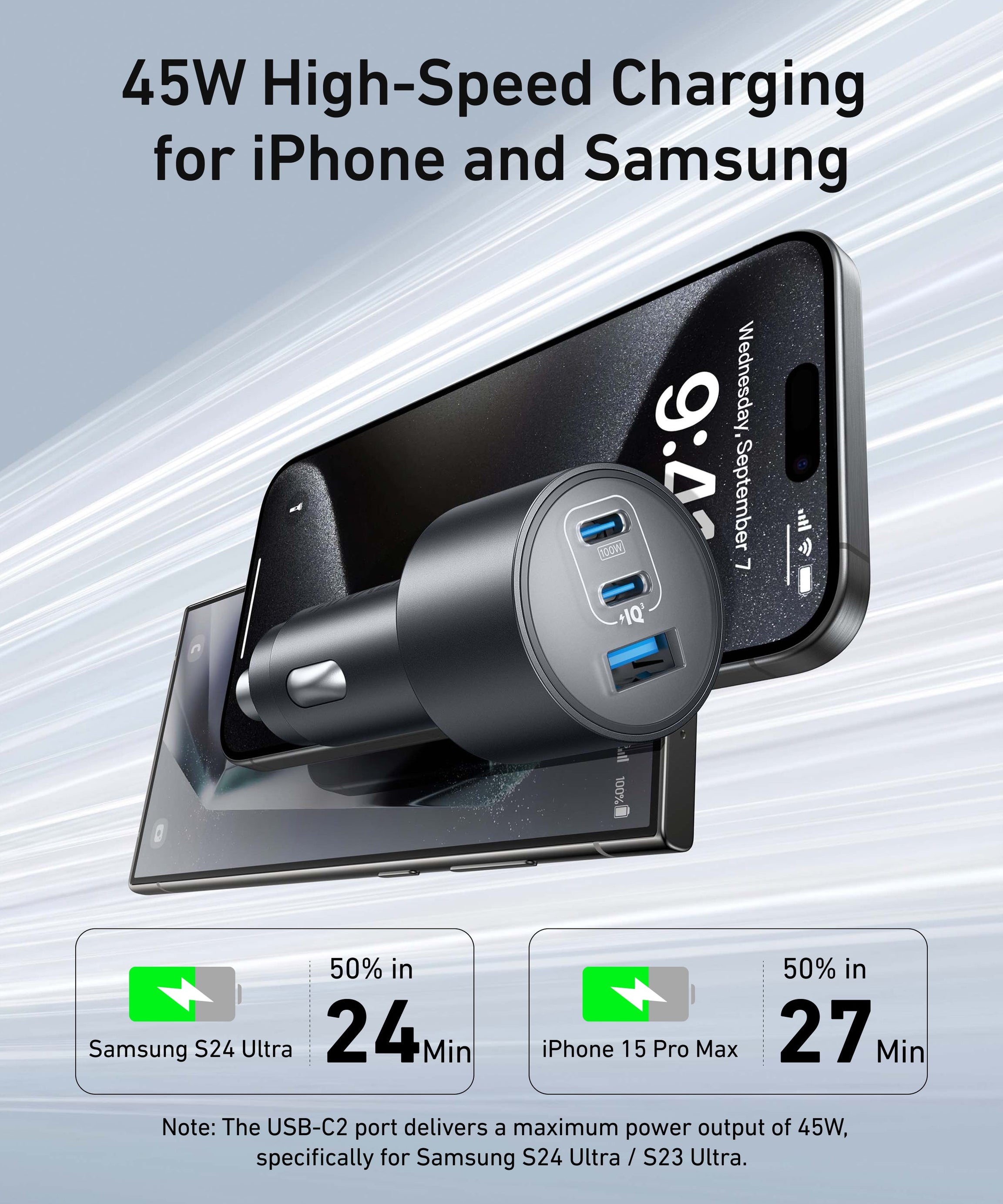 Anker Nano Car Charger (167.5W, 3 Ports)