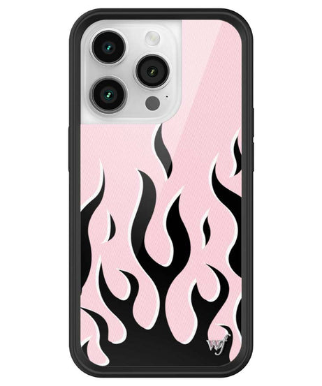Flames | Pink & Black iPhone Case