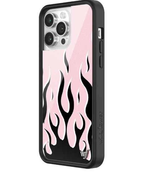 Flames | Pink & Black iPhone Case