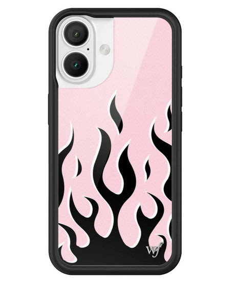 Flames | Pink & Black iPhone Case