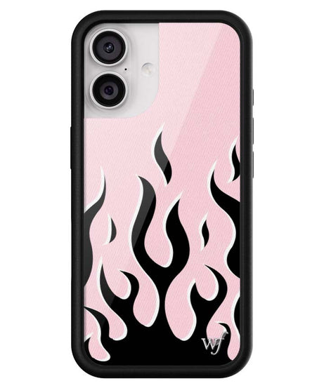 Flames | Pink & Black iPhone Case