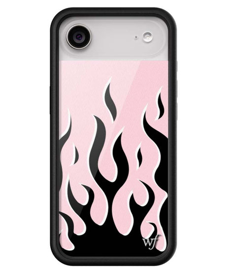 Flames | Pink & Black iPhone Case