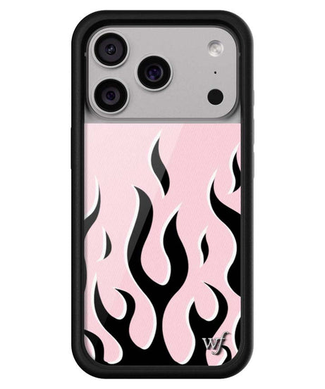 Flames | Pink & Black iPhone Case
