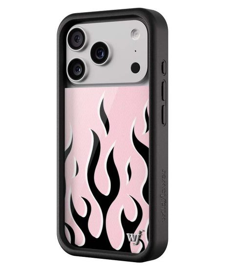 Flames | Pink & Black iPhone Case