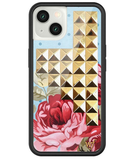 Blue Floral Stud iPhone Case