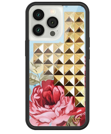Blue Floral Stud iPhone Case