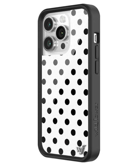 Polka Dot | White and Black iPhone Case