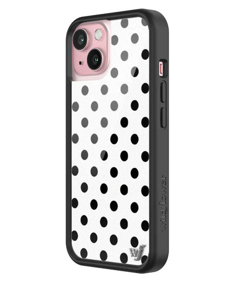 Polka Dot | White and Black iPhone Case