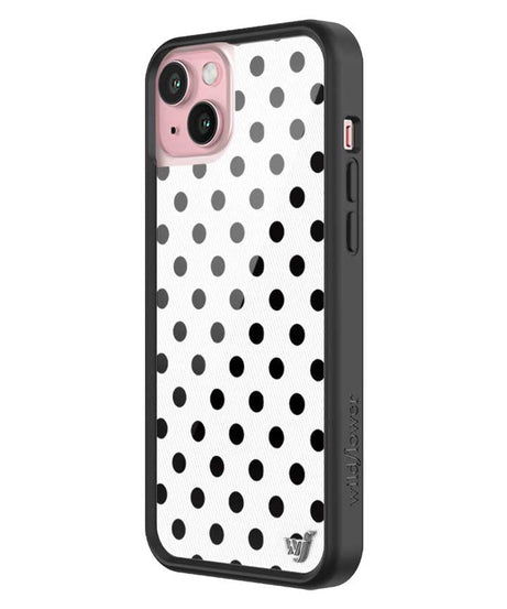 Polka Dot | White and Black iPhone Case