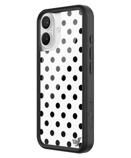 Polka Dot | White and Black iPhone Case