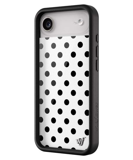 Polka Dot | White and Black iPhone Case