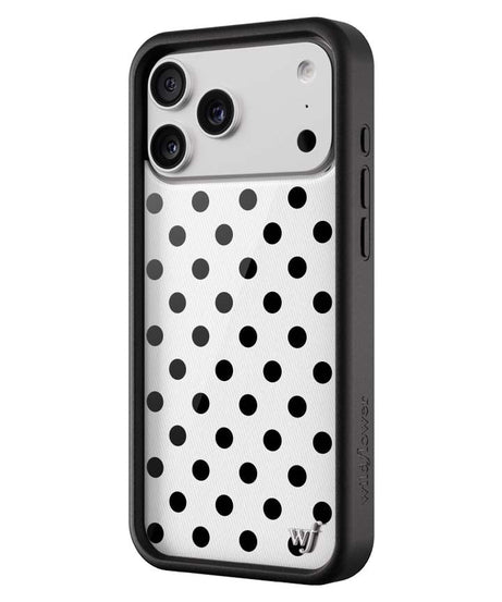 Polka Dot | White and Black iPhone Case