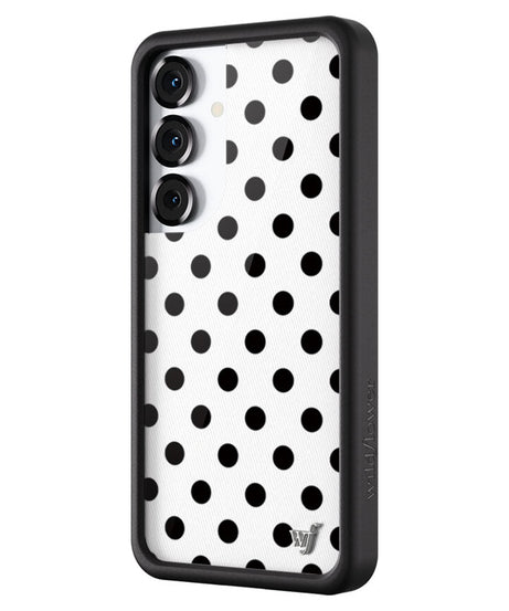 Polka Dot | White and Black Samsung Galaxy Case