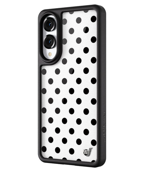 Polka Dot | White and Black Samsung Galaxy Case