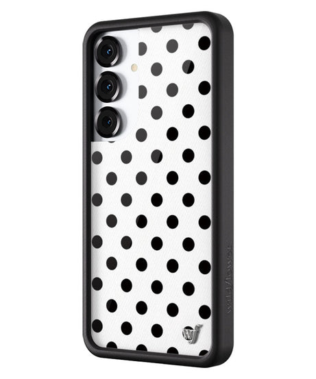 Polka Dot | White and Black Samsung Galaxy Case