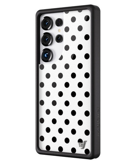 Polka Dot | White and Black Samsung Galaxy Case