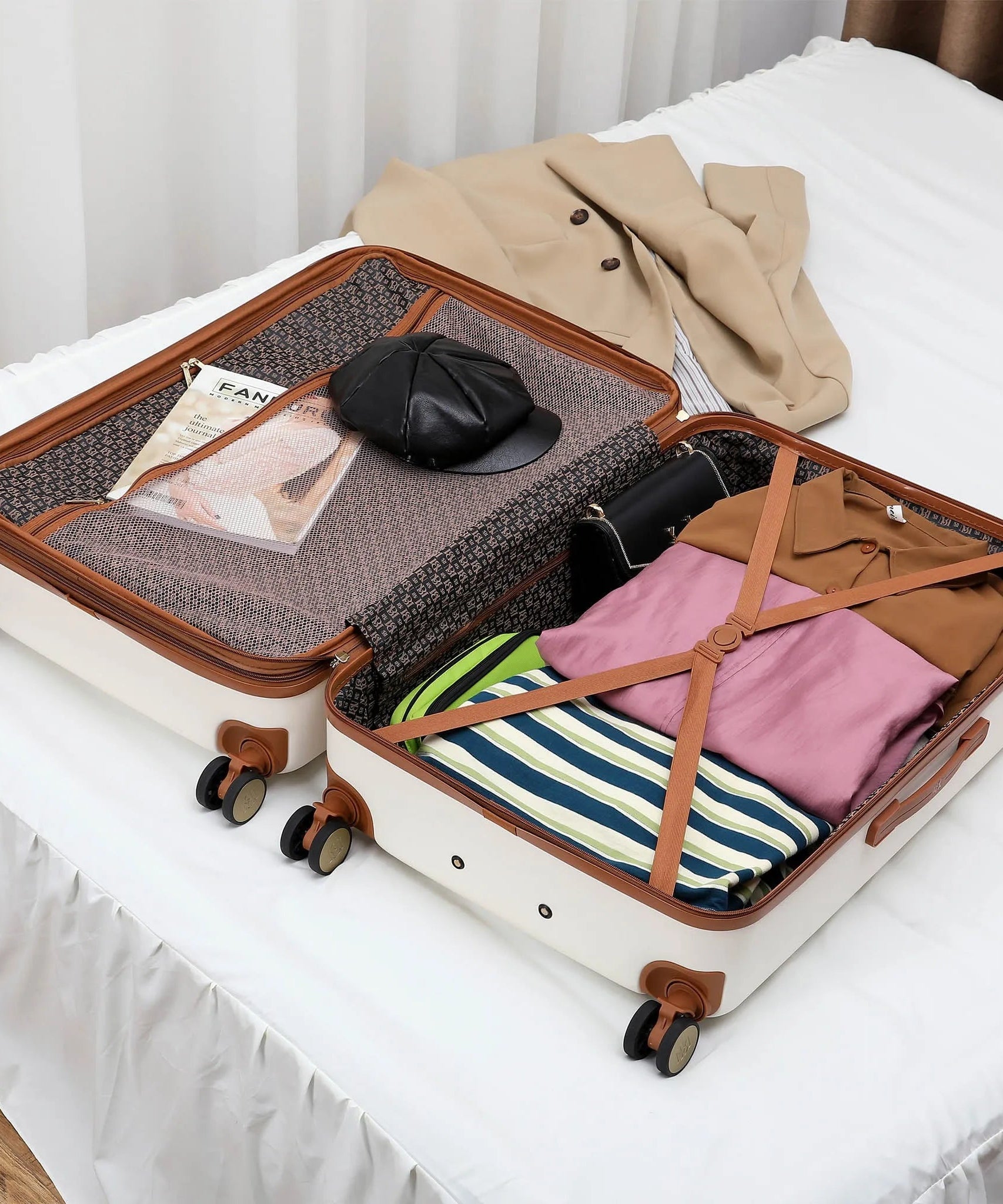 Grace erweiterbarer 25" mittelgroßer Retro-Check-In-Koffer