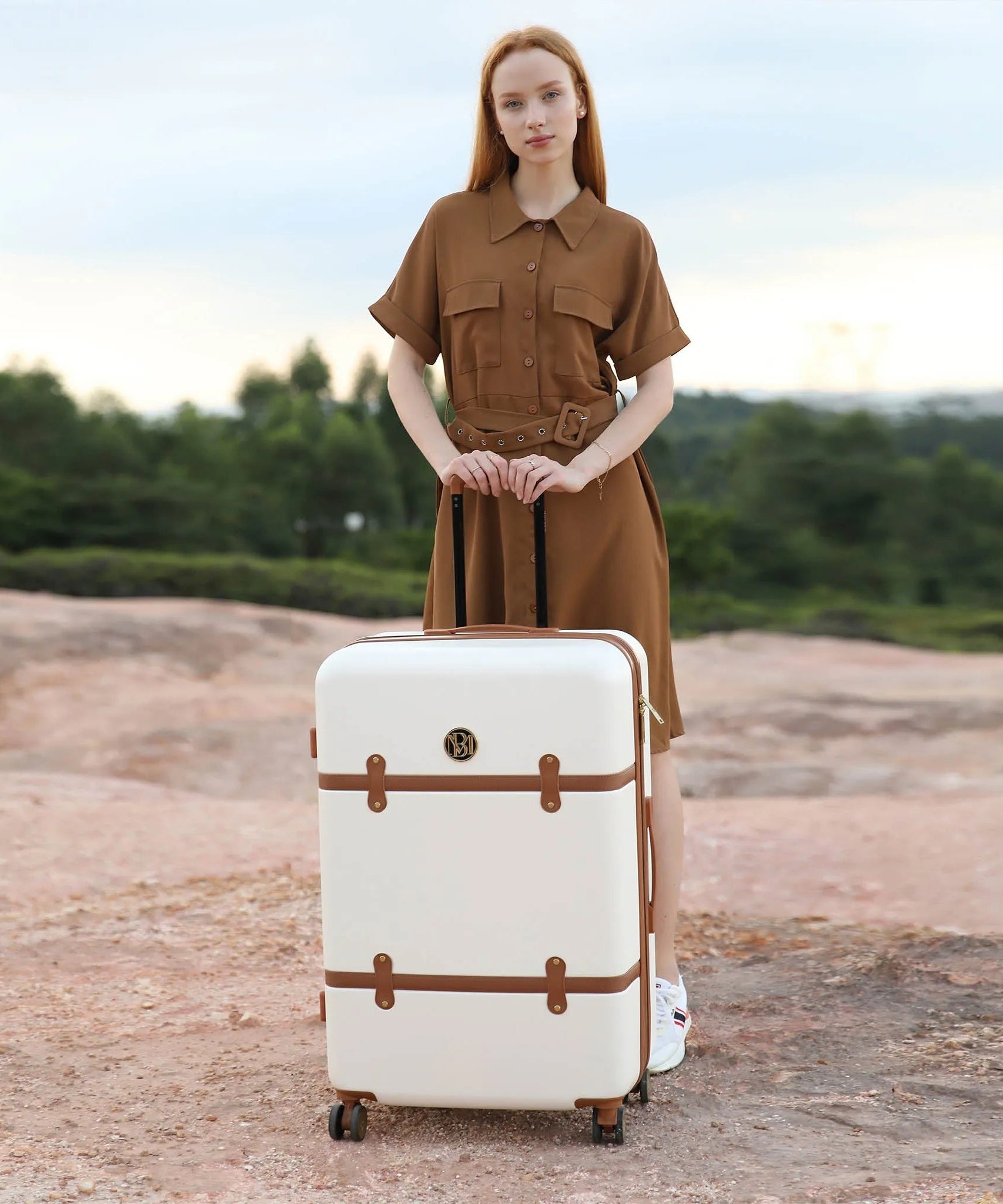Grace 3-teiliges ausziehbares Retro-Gepäckset