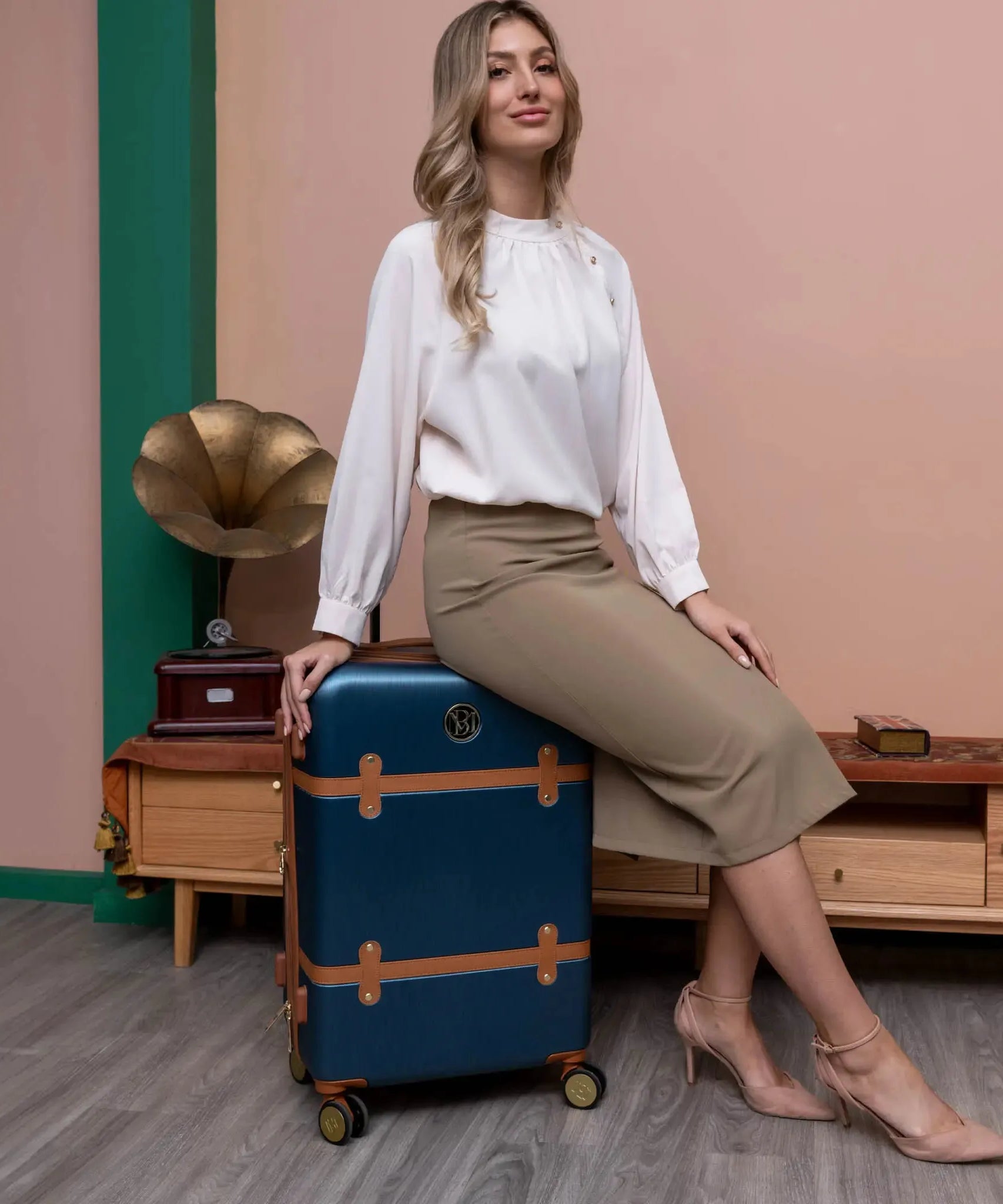 Grace 3-teiliges ausziehbares Retro-Gepäckset